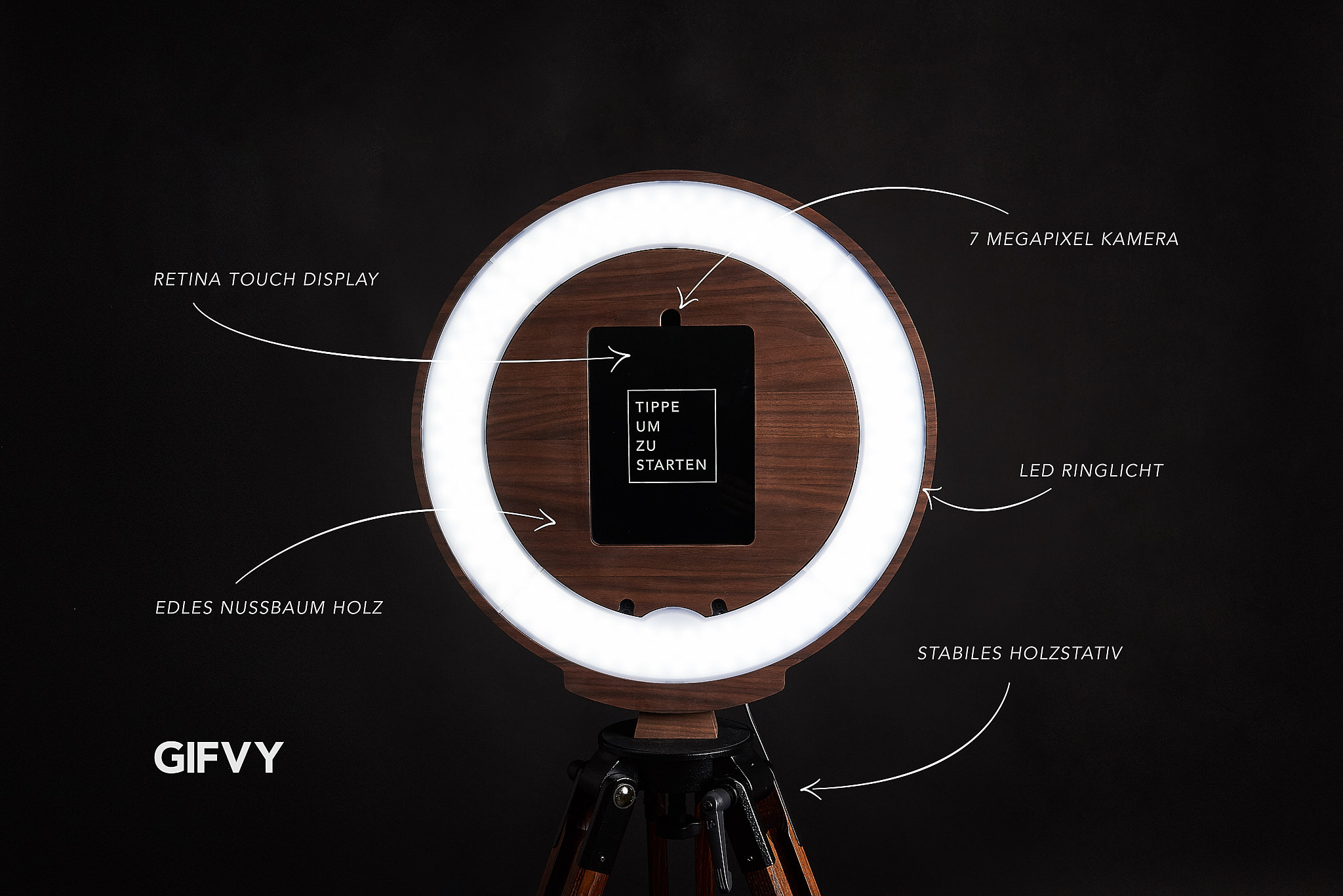 GIFVY Fotobox Detail — technische Komponenten